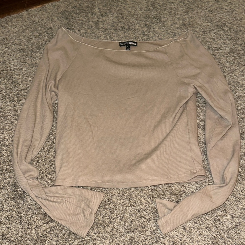 Off the shoulder cream crop top